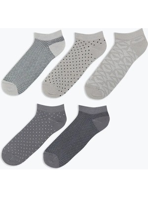 LC Waikiki Karışık Desenli Bambu Erkek Patik Çorap 5'li