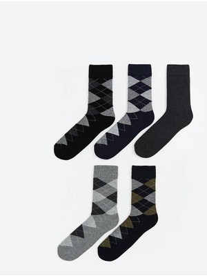 LC Waikiki Karışık Desenli Erkek Soket Çorap 5'li