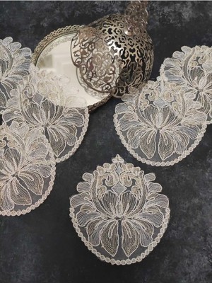 Çt Çeyizci Tekstil Sunumluk Peçete, Kokteyl Peçetesi, Kahve Yanı Sunumluk, Bardak Altlığı 6 Adet Sunum Peçetesi