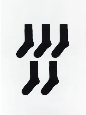 LC Waikiki Siyah Erkek Soket Çorap 5'li