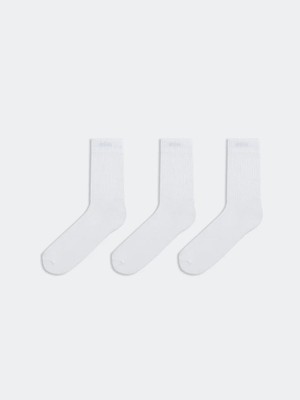 LC Waikiki Beyaz Fitilli Erkek Soket Çorap 3'lü