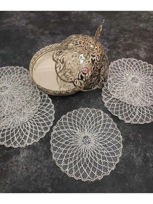 Çt Çeyizci Tekstil Sunumluk Peçete, Gri Kokteyl Peçetesi, Kahve Yanı Sunumluk, Bardak Altlığı 6 Adet Sunum Peçetesi