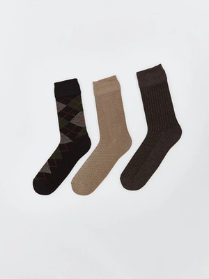 LC Waikiki Karışık Desenli Erkek Soket Çorap 3'lü