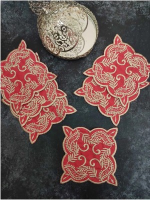 Çt Çeyizci Tekstil Sunumluk Peçete, Kokteyl Peçetesi, Kahve Yanı Sunumluk, Bardak Altlığı 6 Adet Sunum Peçetesi