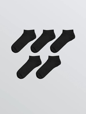 LC Waikiki Siyah Düz Erkek Patik Çorap 5'li