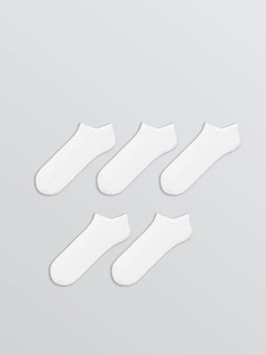 LC Waikiki Beyaz Erkek 5'li Paket Sneaker Çorap