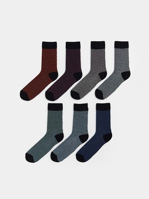 LC Waikiki Karışık Çizgili Erkek Soket Çorap 7'li