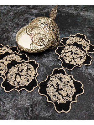 Çt Çeyizci Tekstil Sunumluk Peçete, Kokteyl Peçetesi, Kahve Yanı Sunumluk, Bardak Altlığı 6 Adet Sunum Peçetesi