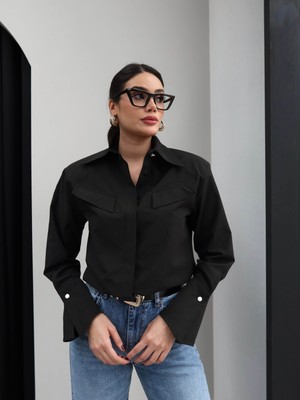 Esra Helvacı Vatkalı Kol Detay Gömlek