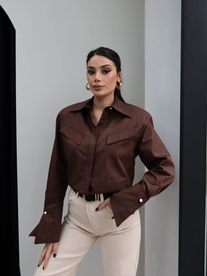 Esra Helvacı Vatkalı Kol Detay Gömlek