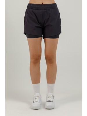 Airlife Training Srı-21 Fit Pr Orta Bel 2'si 1 Arada Taytlı Kadın Sporcu Şortu Lacivert