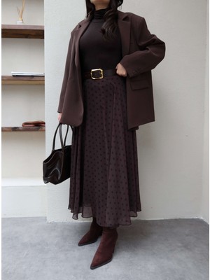 Esra Helvacı Puantiyeli Kloş Etek