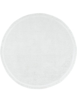 Cool Halı Mikasa Yuvarlak Beyaz Yumuşak Makina Dokuma Kolay Temizlenebilir Bukleli Giriş Mutfak Ev Oda Halısı