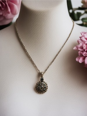 Fayra Accessories Turkuaz Taş ve Inci Montür Kolye