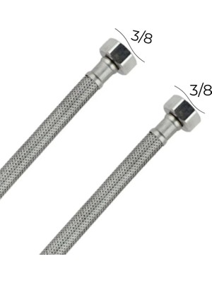 Damlasu  3/8-3/8 Su Flexi Bağlantı Hortumu 100 cm