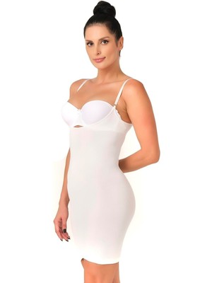 Marsilyan  Beyaz Mı Emay 5060 Göğsü Açık Elbise Korse