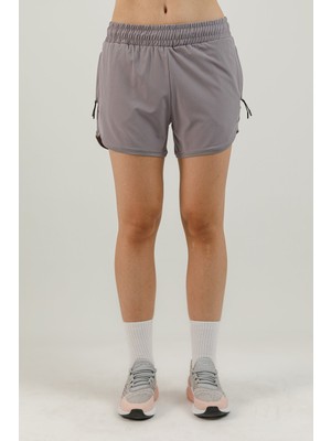 Airlife Sportswear Srı-04 Run H 16 cm Astarlı Iç Çamaşır Destekli Koşucu Kadın Şortu Gri