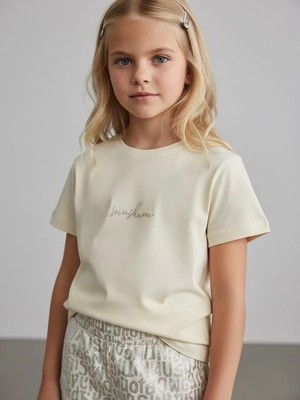 Zekids Kız Çocuk Sunshine Yazılı Tasarım T-Shirt