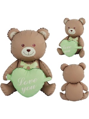 Nexa Retro Oturan Kalpli Ayi Folyo Balon, Yeşil