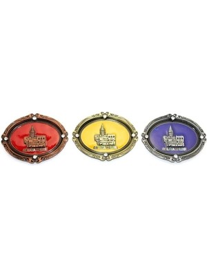 Aesco Istanbul Temalı Metal Magnet Galata Kulesi Kabartmalı
