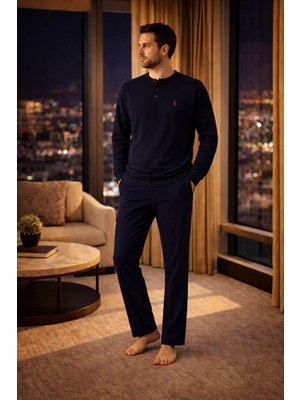 Polo Republica Uzun Kol Erkek Pijama Takım 3407