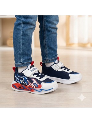 öztürk Tom Wins Cırtlı Fileli Alev Desen Günlük Hafif Çocuk Spor Ayakkabı TOM-100