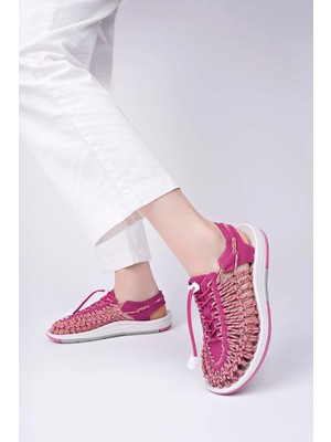 Aymood Lastikli Bağcıklı Ünisex Yaz Erkek Sandalet Kadın Terlik Dokuma Tasarım Plaj Sandaletleri Nef