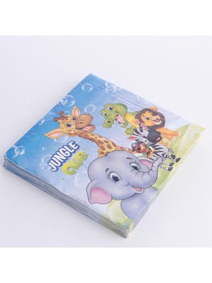 Nexa Jungle Club Temalı 20 Adet Peçete, 33X33 cm