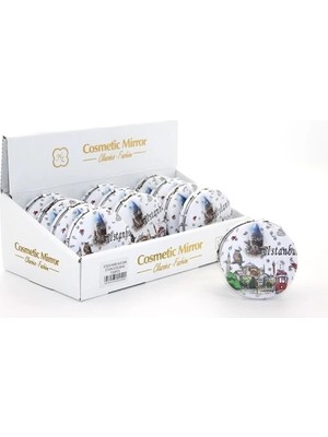 Aesco Taşlı Istanbul Tasarımı El Aynası Kalın Model 8