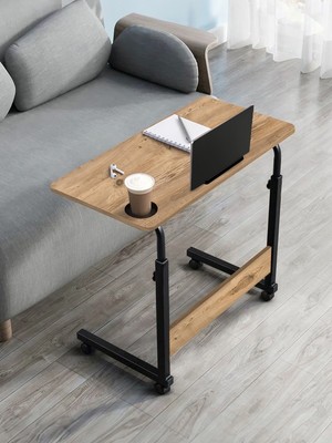 servetavcı Bambu Laptop ve Tablet Sehpası Çalışma Masası - Atlantik Çam 70X40 (Tekerlekli)