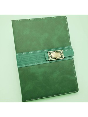 Aesco Tarihsiz Ajanda Defter Yeşil Renk