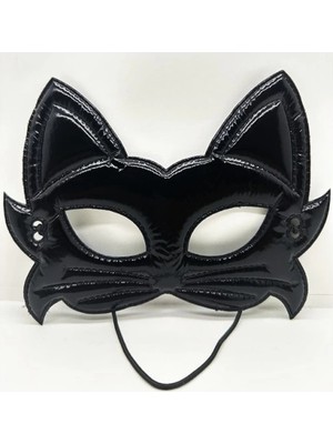 Aesco Siyah Renk Kumaş Malzemeden Imal Eva Kedi Maskesi