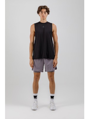 Airlife Training Crı-06 Fit Lv Orta Bel 2'si 1 Arada Taytlı Erkek Sporcu Şortu Gri