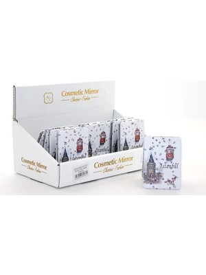 Aesco Taşlı Istanbul Tasarımı El Aynası Ince Model 27