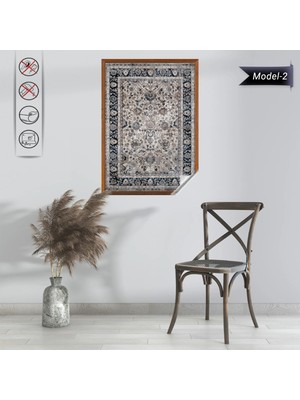 Akıllı Kağıt Statik Tutunma Özellikli Tablo - Poster Halı Desen (Model- 2)
