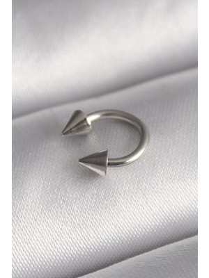 Belle Fusion Mey Ithalat® 316L Çelik Gümüş Renk Halka Çivi Model Kadın Piercing