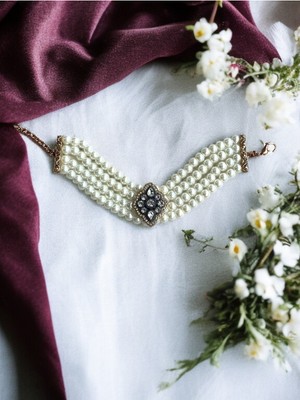 Fayra Accessories Elmas Kesim Zirkon Taşlı Inci Bileklik