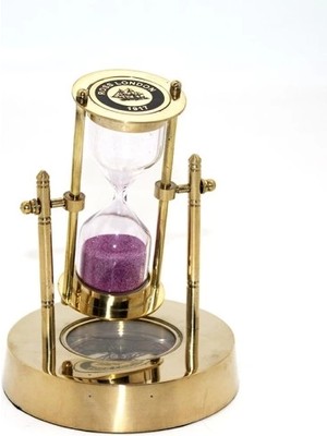 Aesco Pirinç Pusulalı Kum Saati Model 1