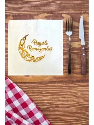 Ramazan Temalı Yaldız Baskılı Peçete