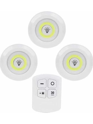 Belle Fusion Mey Ithalat® Kablosuz Pilli Işıldak  Masa Lambası Mutfak Tezgah Altı Banyo Dolabı Dolap Içi