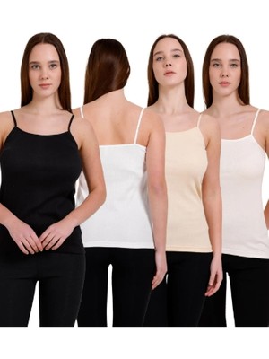 Giysem 4'lü Basic Fitilli Ip Askılı Atlet Ekonomik ve Uygun