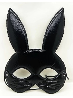 Aesco Siyah Renk Kumaş Malzemeden Imal Eva Tavşan Maskesi