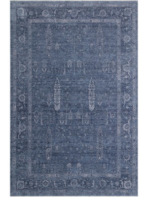 Cool Halı Şahmaran Mavi Gri Vintage Dokuma Eskitme Yumuşak Modern Giyinme Yatak Oda Salon Oturma Odası Halısı