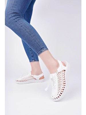 Aymood Lastikli Bağcıklı Ünisex Yaz Erkek Sandalet Kadın Terlik Dokuma Tasarım Plaj Sandaletleri Nef