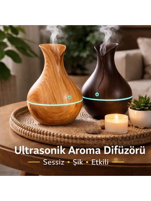 Usb’li Hava Nemlendirici Ultrasonik Buhar Makinesi – Sessiz Çalışma, LED Işıklı Ortam Nemlendirici