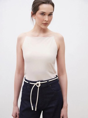 LC Waikiki Ekru Halter Yaka Ip Askılı Kadın Atlet