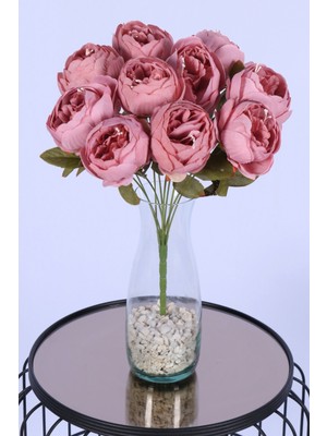 Yapay Çiçek Sitesi Yapay Incili Şakayık Demet Pembe 10 Dal