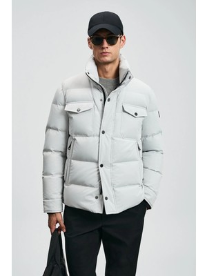 Lufian Genious Kaz Tüyü Erkek Açık Gri Mont 112120258