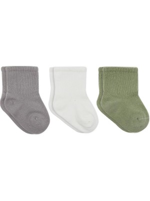 Butik Mey Ithalat® Koala Boy 3'lü Penye Soket Çorap 10133 Gri