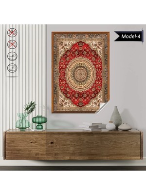 Akıllı Kağıt Statik Tutunma Özellikli Tablo - Poster Halı Desen (Model- 4)